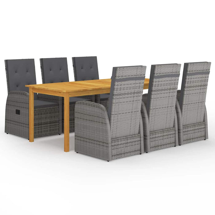 Set mobilier pentru grădină, 7 piese, gri WALTI