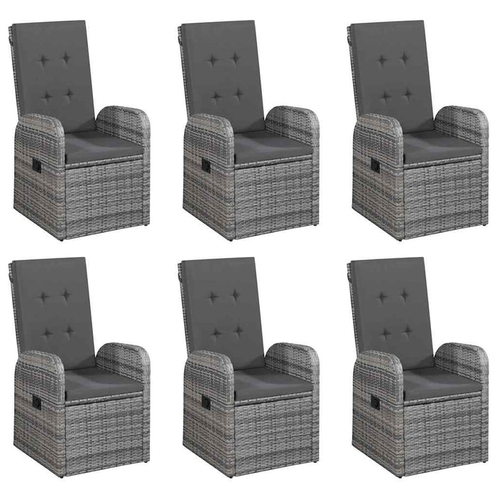 Set mobilier pentru grădină, 7 piese, gri WALTI