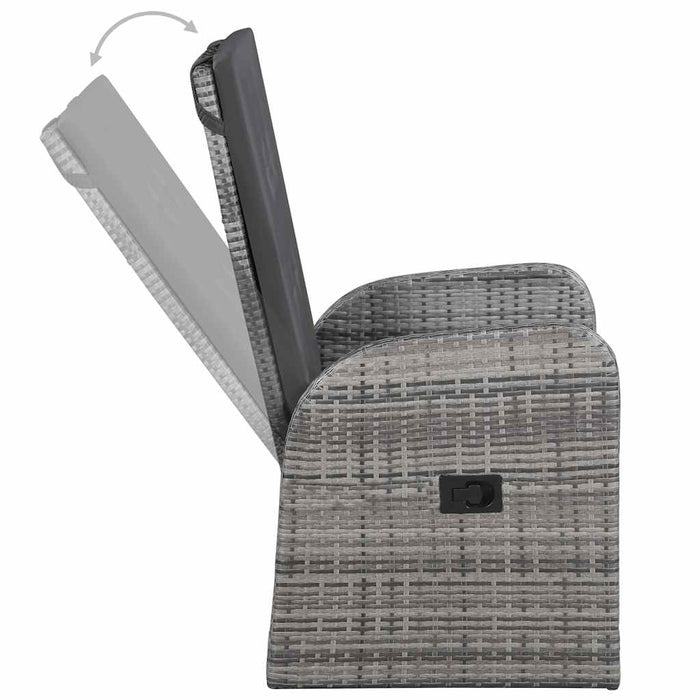 Set mobilier pentru grădină, 7 piese, gri WALTI