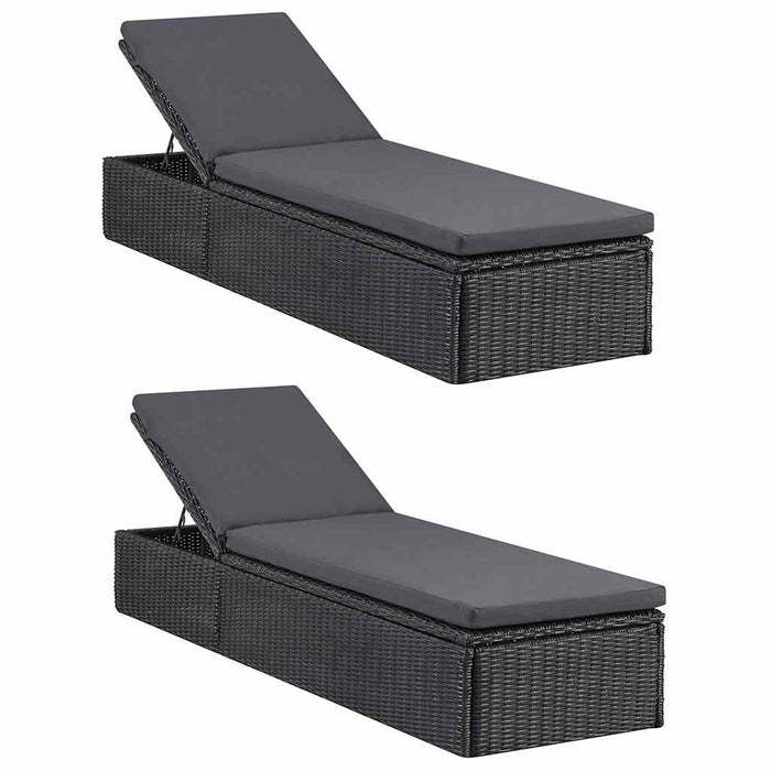 Set mobilier pentru grădină, 9 piese, negru WALTI