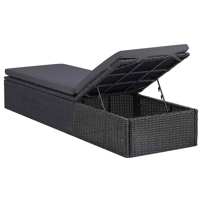 Set mobilier pentru grădină, 9 piese, negru WALTI