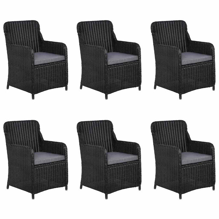 Set mobilier pentru grădină, 9 piese, negru WALTI