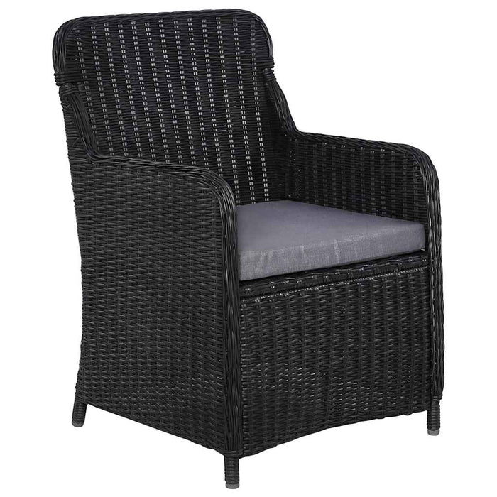 Set mobilier pentru grădină, 9 piese, negru WALTI