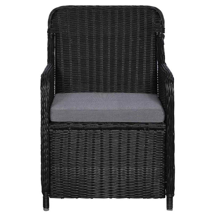 Set mobilier pentru grădină, 9 piese, negru WALTI