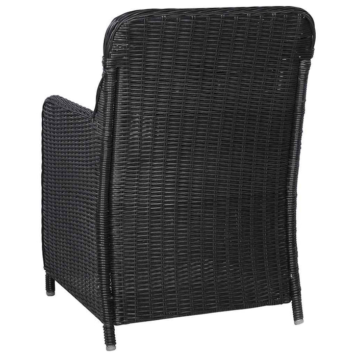 Set mobilier pentru grădină, 9 piese, negru WALTI