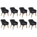 Set mobilier de grădină, 9 piese, negru - WALTI WALTI