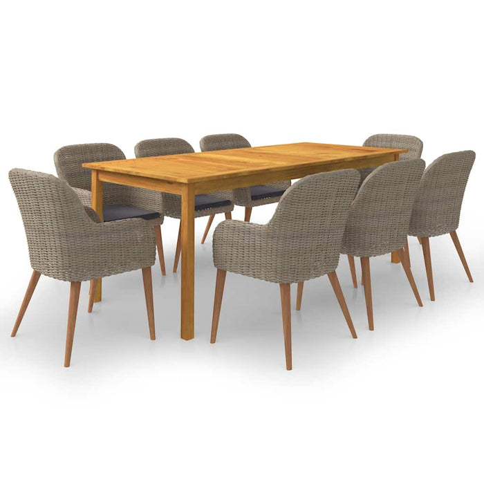 Set mobilier de grădină, 9 piese, maro - WALTI WALTI