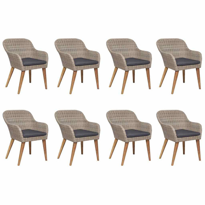 Set mobilier de grădină, 9 piese, maro - WALTI WALTI