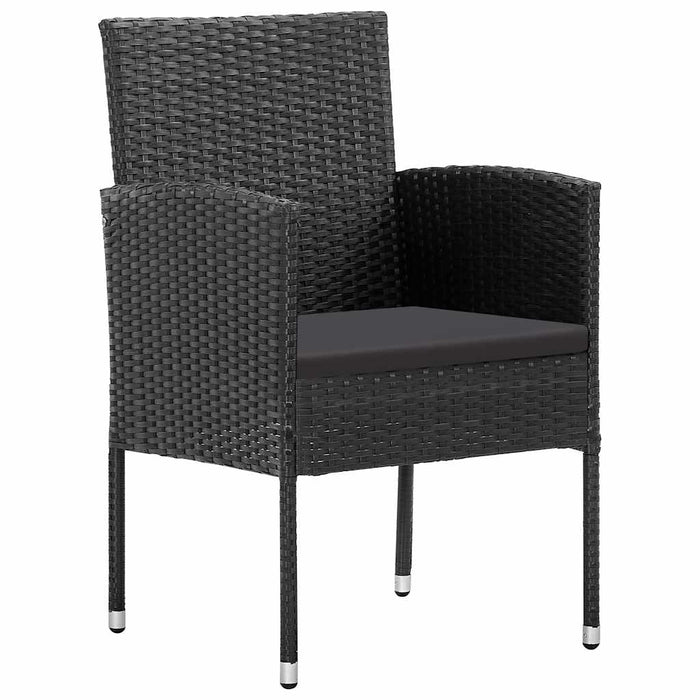 Set mobilier de grădină, 9 piese, negru WALTI