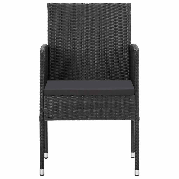 Set mobilier de grădină, 9 piese, negru WALTI