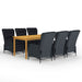 Set mobilier de grădină, 7 piese, gri închis - WALTI WALTI