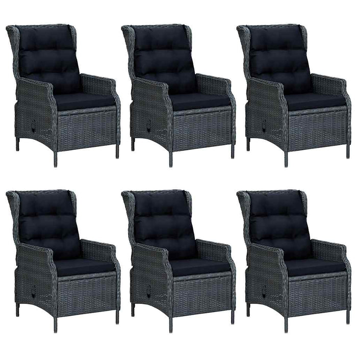Set mobilier de grădină, 7 piese, gri închis - WALTI WALTI