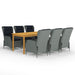 Set mobilier de grădină, 7 piese, gri deschis - WALTI WALTI