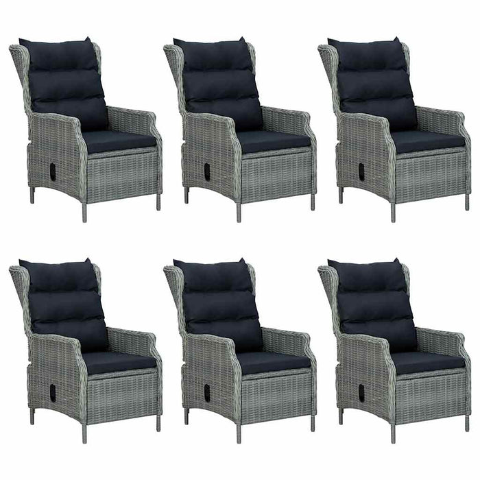 Set mobilier de grădină, 7 piese, gri deschis - WALTI WALTI