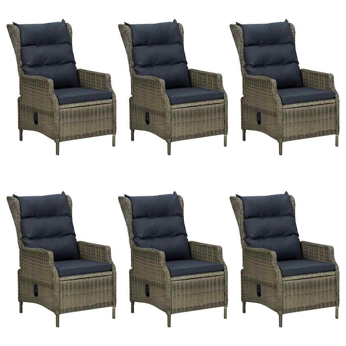 Set mobilier de grădină, 7 piese, maro WALTI