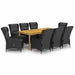 Set mobilier de grădină, 9 piese, gri închis - WALTI WALTI