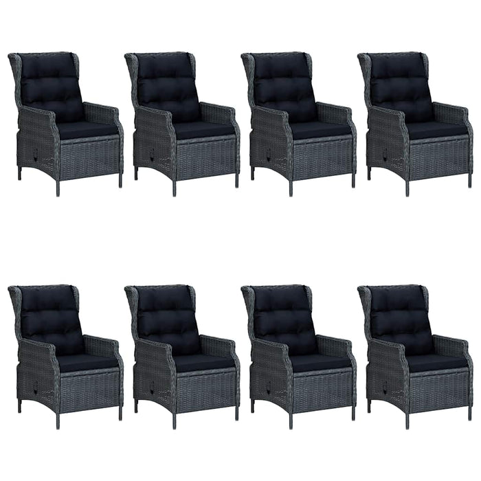 Set mobilier de grădină, 9 piese, gri închis - WALTI WALTI