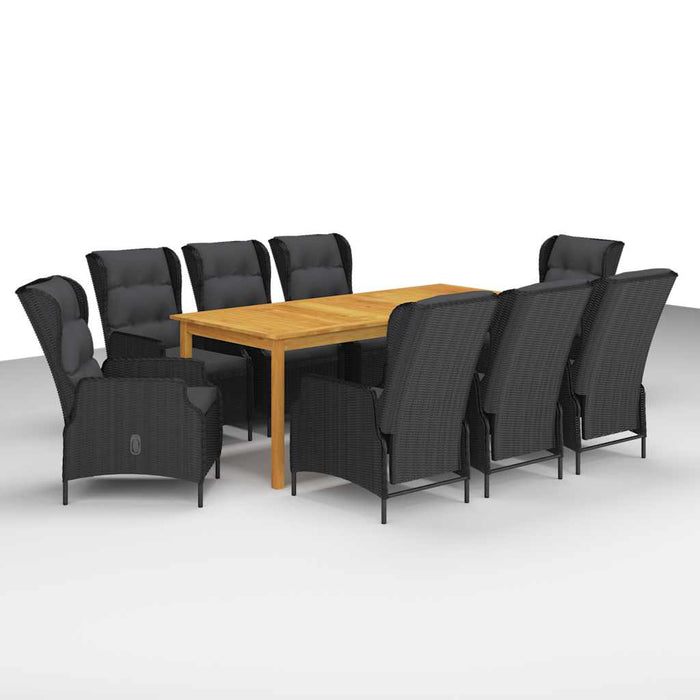 Set mobilier de grădină, 9 piese, gri închis - WALTI WALTI