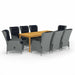 Set mobilier de grădină, 9 piese, gri deschis - WALTI WALTI