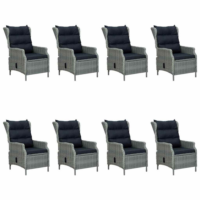 Set mobilier de grădină, 9 piese, gri deschis - WALTI WALTI