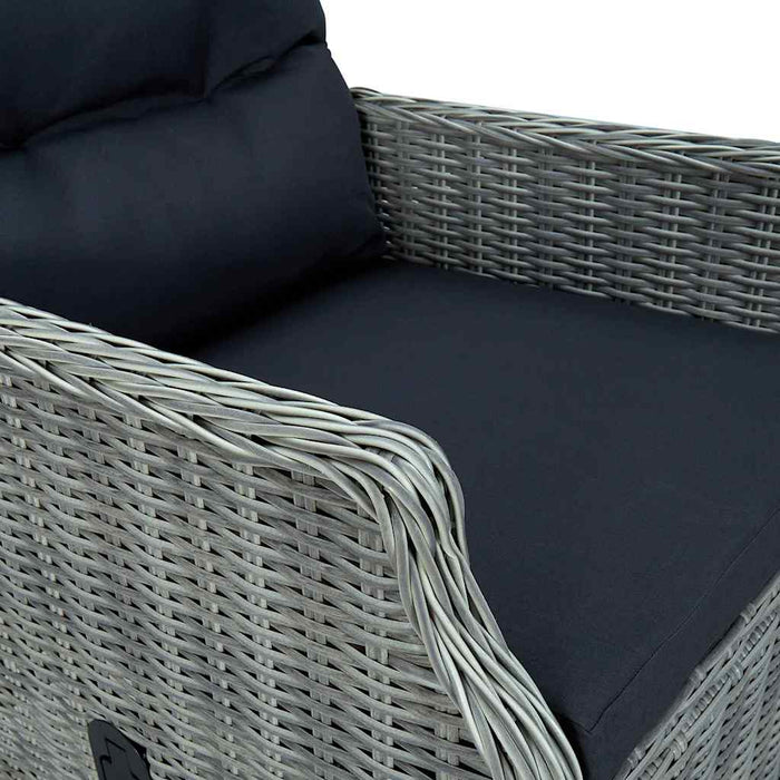 Set mobilier de grădină, 9 piese, gri deschis - WALTI WALTI