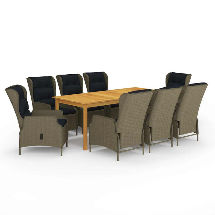Set mobilier de grădină, 9 piese, maro - WALTI WALTI