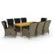 Set mobilier de grădină, 9 piese, maro - WALTI WALTI