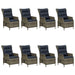 Set mobilier de grădină, 9 piese, maro - WALTI WALTI