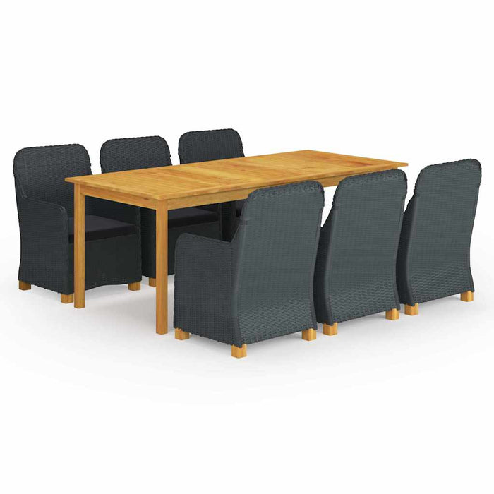 Set mobilier de grădină, 7 piese, gri închis - WALTI WALTI