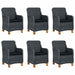 Set mobilier de grădină, 7 piese, gri închis - WALTI WALTI