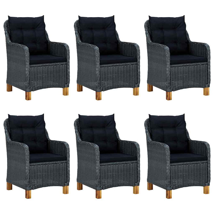 Set mobilier de grădină, 7 piese, gri închis - WALTI WALTI
