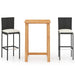 Set mobilier bar de grădină cu perne, 3 piese, negru - WALTI WALTI