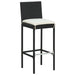 Set mobilier bar de grădină cu perne, 3 piese, negru - WALTI WALTI