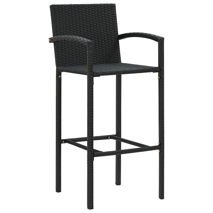 Set mobilier de bar de gradină, 5 piese, negru - WALTI WALTI