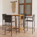 Set mobilier de bar de grădină, 5 piese, gri - WALTI WALTI