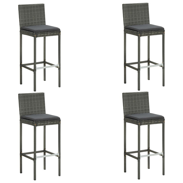 Set mobilier de bar de grădină cu perne , 5 piese , gri WALTI