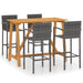 Set mobilier bar de grădină, 5 piese, gri - WALTI WALTI
