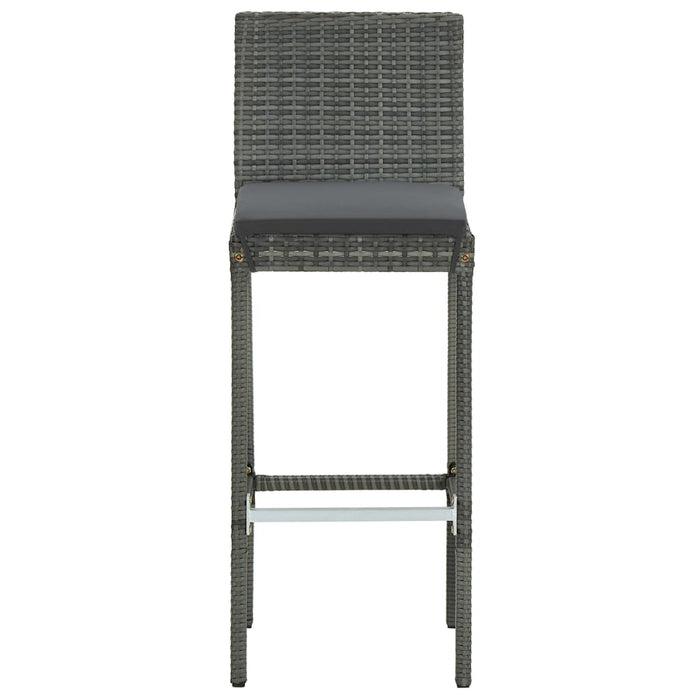 Set mobilier bar de grădină cu perne, 7 piese, gri WALTI