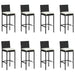 Set mobilier bar de grădină cu perne, 9 piese, negru - WALTI WALTI