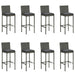 Set mobilier bar de grădină cu perne, 9 piese, gri - WALTI WALTI