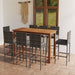 Set mobilier bar de grădină cu perne, 9 piese, gri - WALTI WALTI