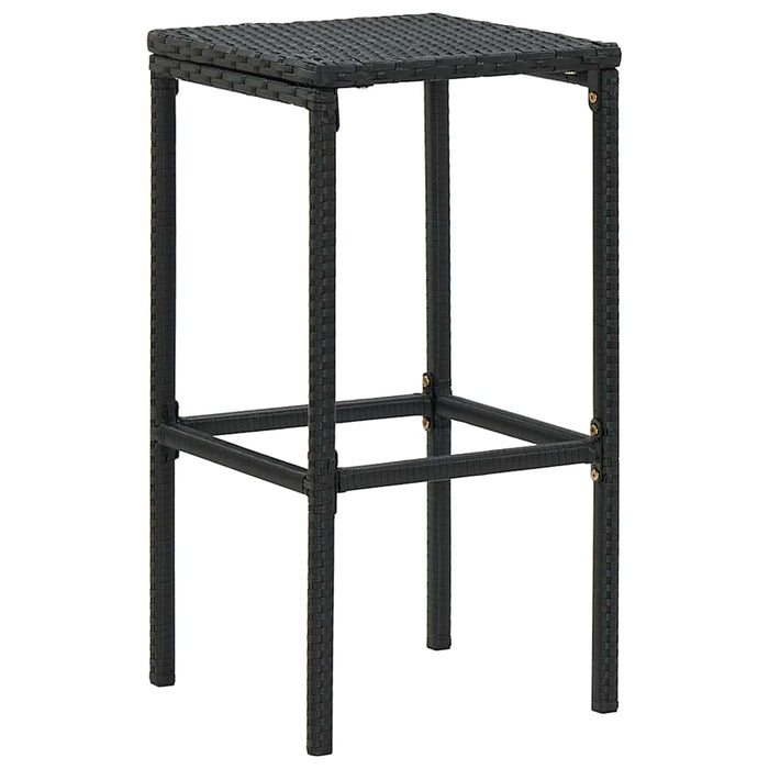 Set mobilier bar de grădină cu perne, 7 piese, negru - WALTI WALTI