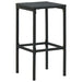 Set mobilier bar de grădină cu perne, 7 piese, negru - WALTI WALTI