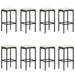 Set mobilier bar de grădină cu perne, 9 piese, maro - WALTI WALTI