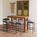 Set mobilier bar de grădină cu perne, 9 piese, gri - WALTI WALTI