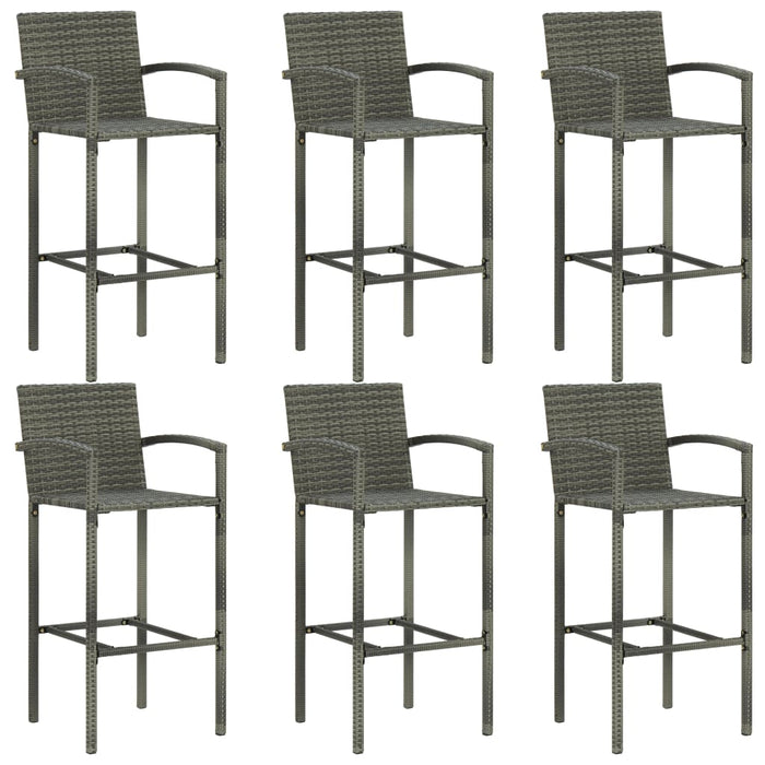 Set mobilier bar de grădină, 7 piese, gri WALTI