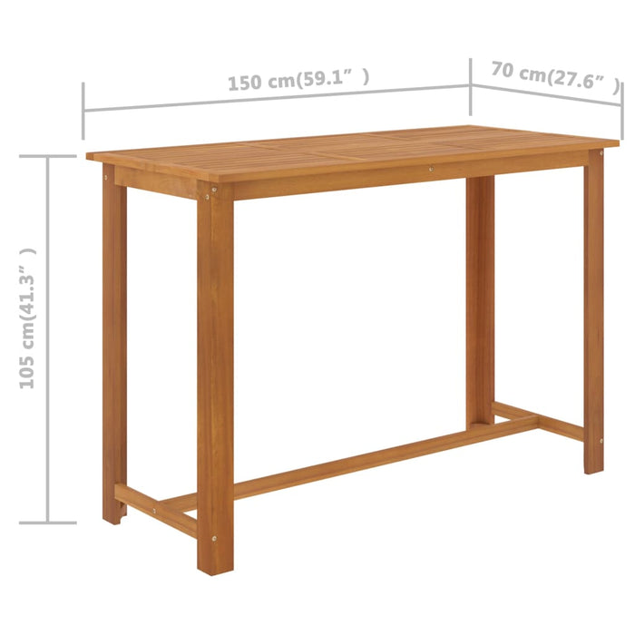 Set mobilier bar de grădină, 7 piese, gri WALTI