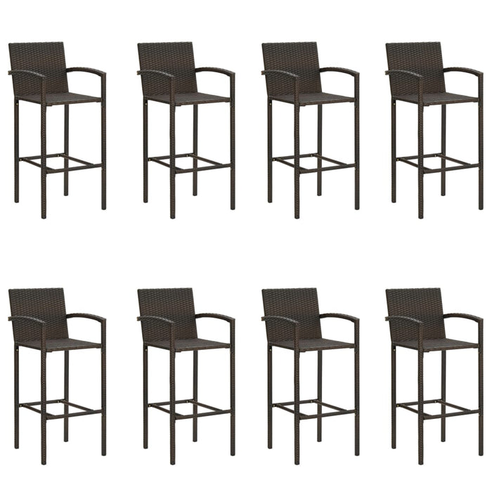 Set mobilier bar de grădină, 9 piese, maro - WALTI WALTI