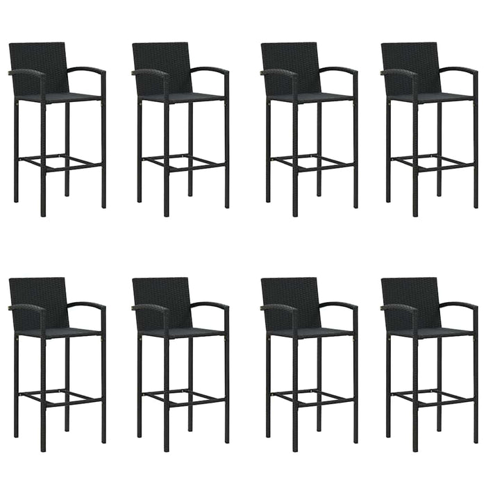 Set mobilier bar de grădină, 9 piese, negru - WALTI WALTI