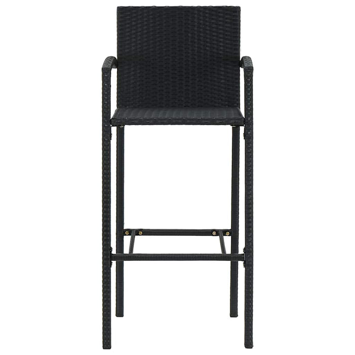 Set mobilier bar de grădină, 9 piese, negru - WALTI WALTI